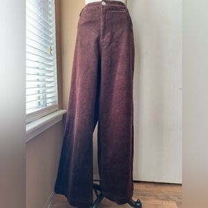 STAUD Brown Wide Leg Pants